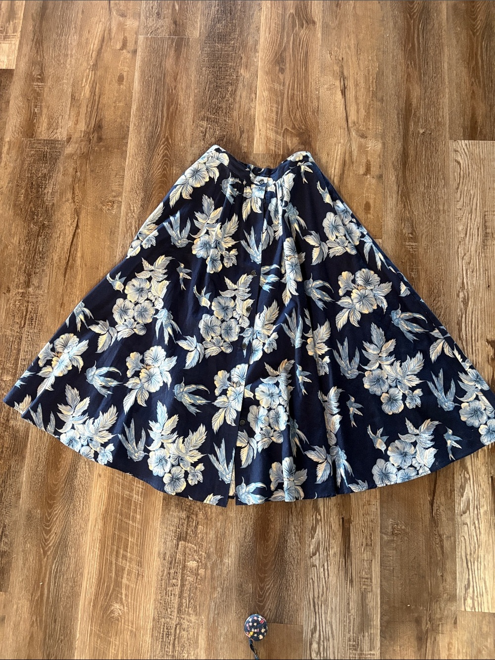 Blue floral skirt